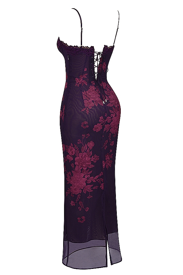Aiza  Grape Floral Print Maxi Dress — image 17