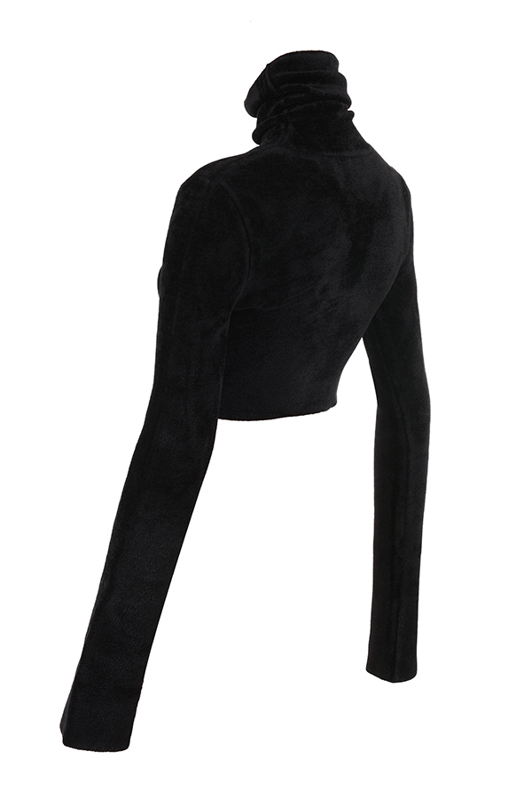 Suri  Black Chenille Cropped Top — image 15