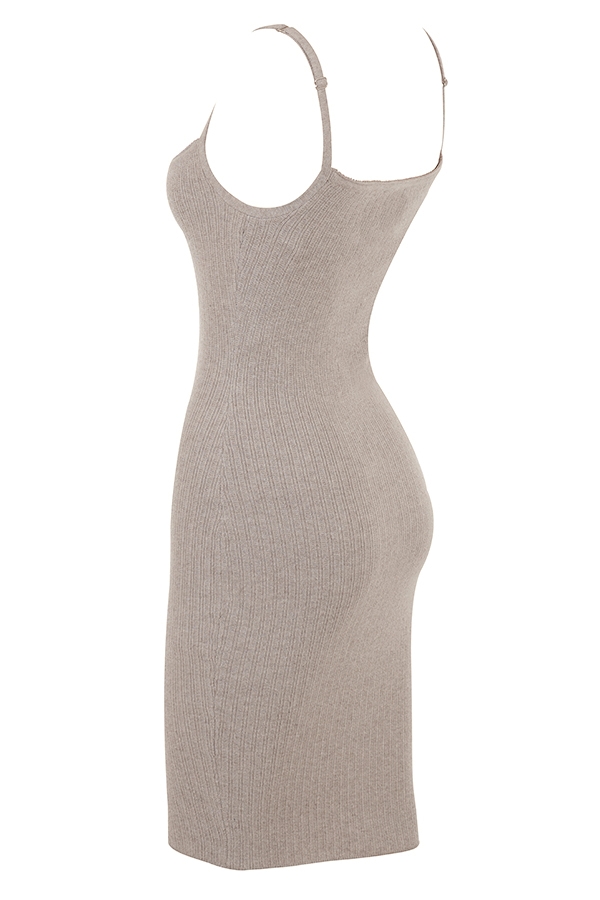 Teva  Beige Cashmere Knit Midi Dress — image 14