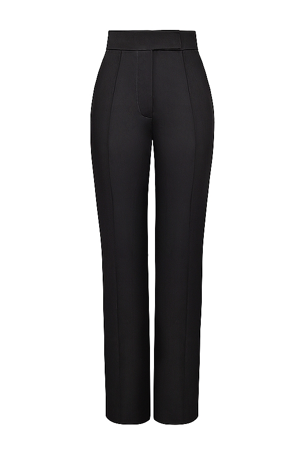 Tansy  Black Satin Trousers — image 8