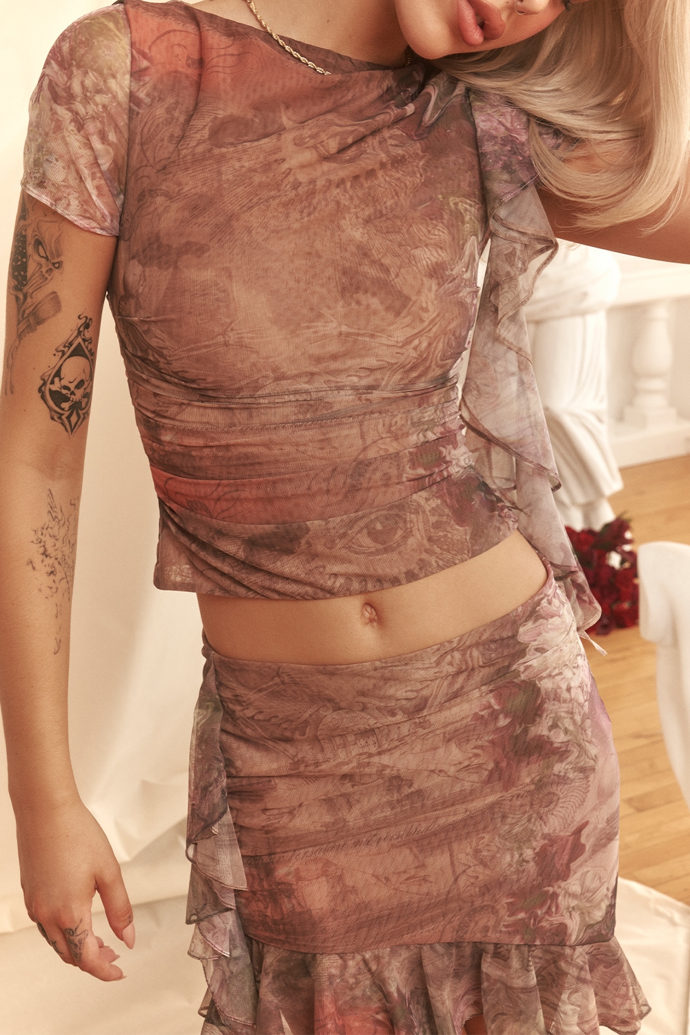 Mistress Rocks Ruffle Print Top - SALE — image 8