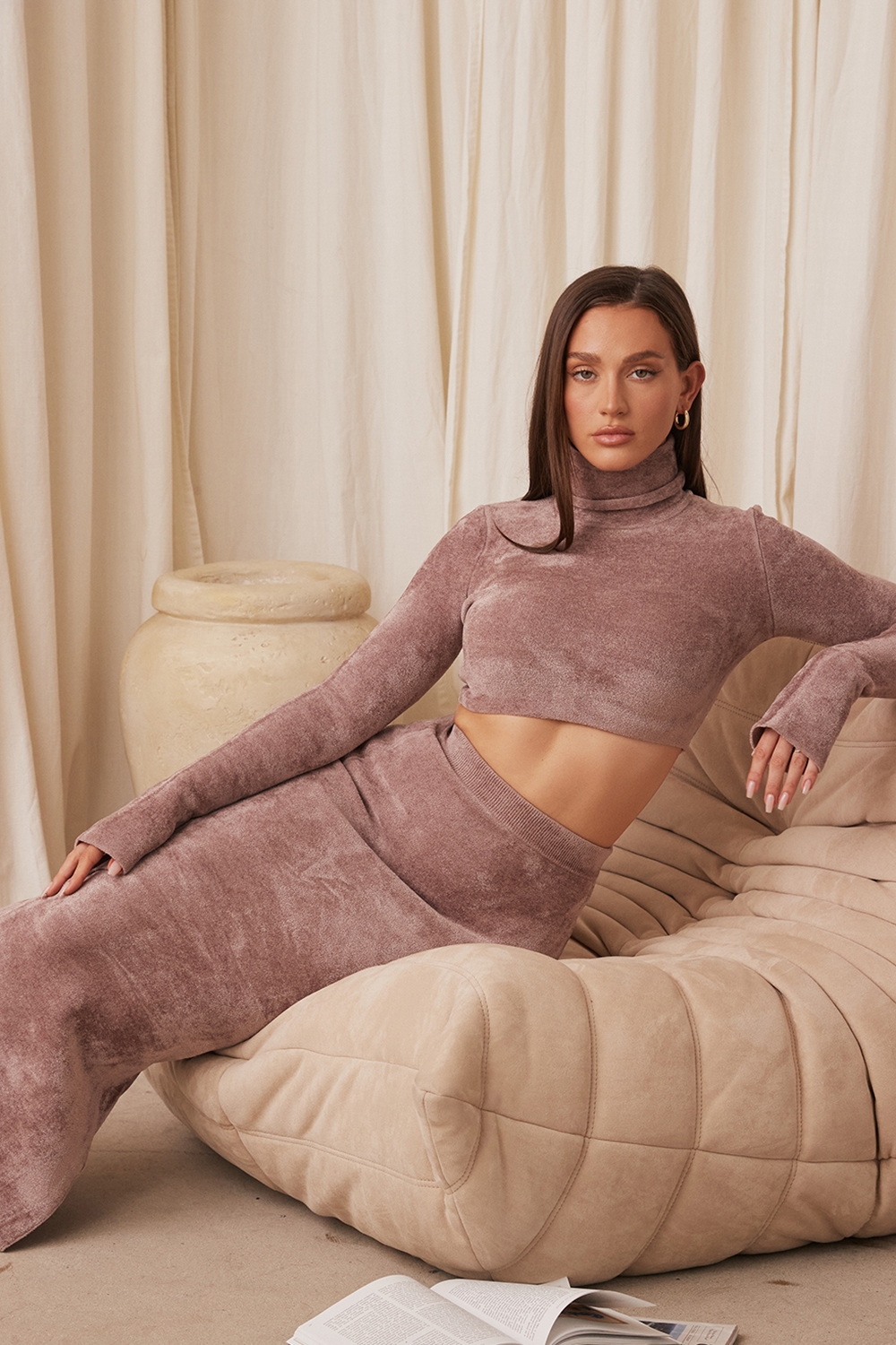 Suri  Rose Chenille Cropped Top — image 8