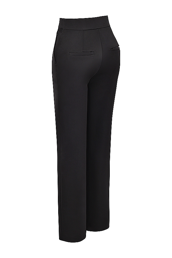 Tansy  Black Satin Trousers — image 9