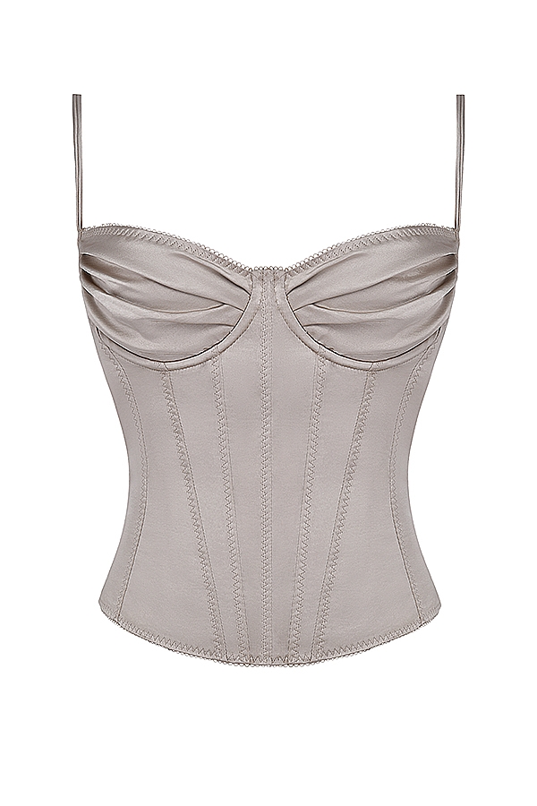 Chantal  Champagne Satin Top — image 15