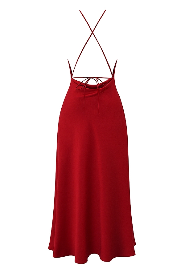 Zanab  Red Rose Thigh Slit Maxi Dress — image 18