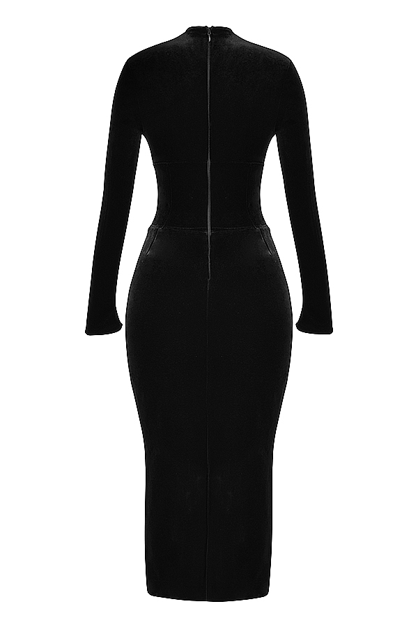Arabella  Black Velvet Corset Dress — image 19