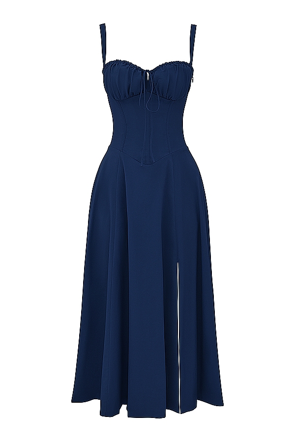 Carmen  French Navy Bustier Sundress — image 16