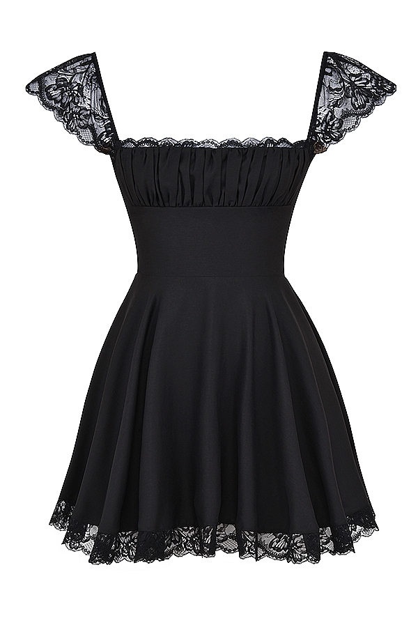 Kaia  Black A-Line Mini Dress — image 16