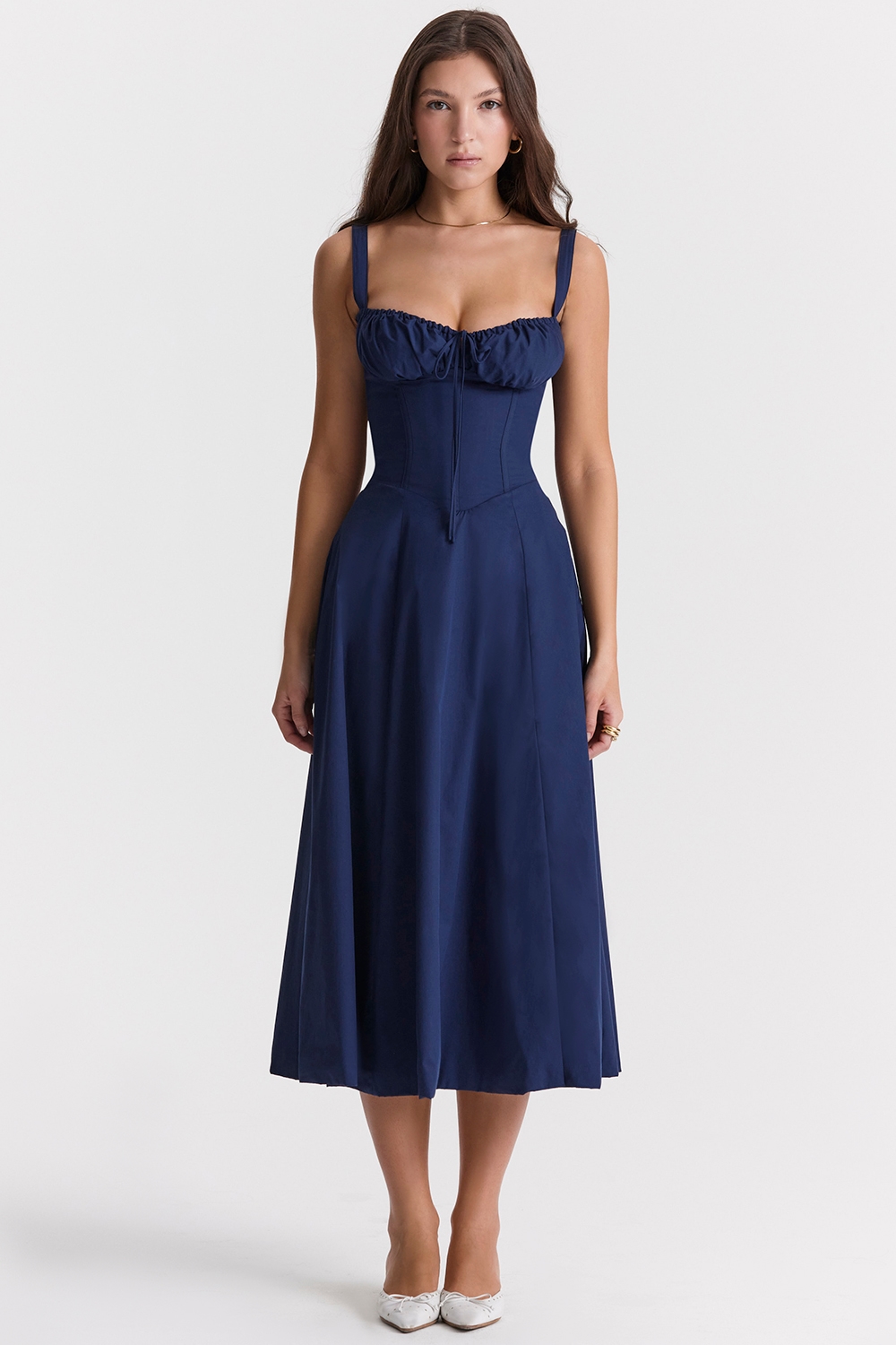 Carmen  French Navy Bustier Sundress — image 3
