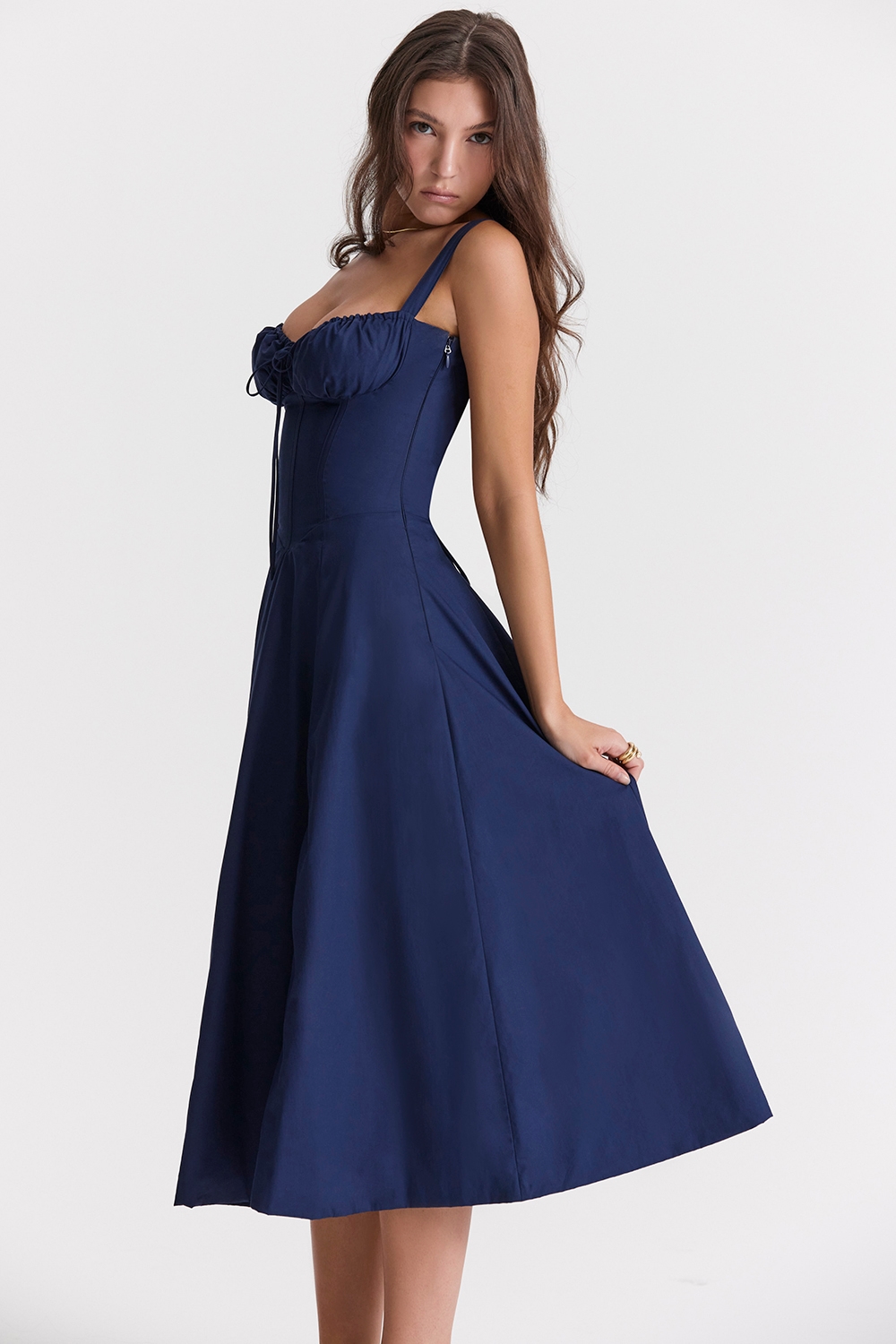 Carmen  French Navy Bustier Sundress — image 9
