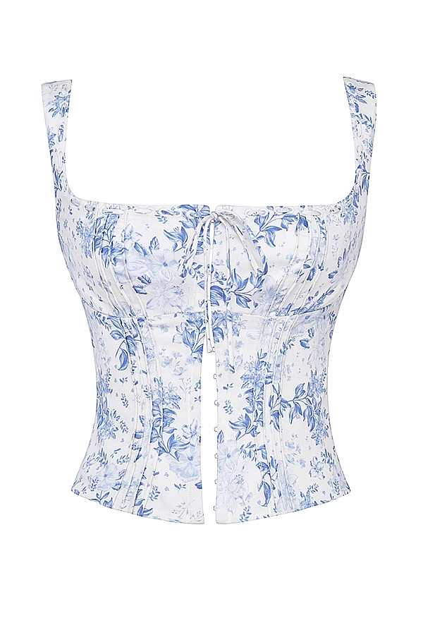 Chicca  Blue Floral Print Top — image 10