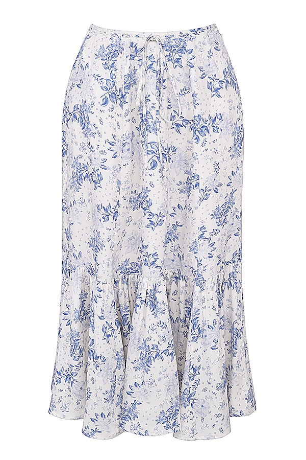 Aitana  Blue Print Midi Skirt — image 8