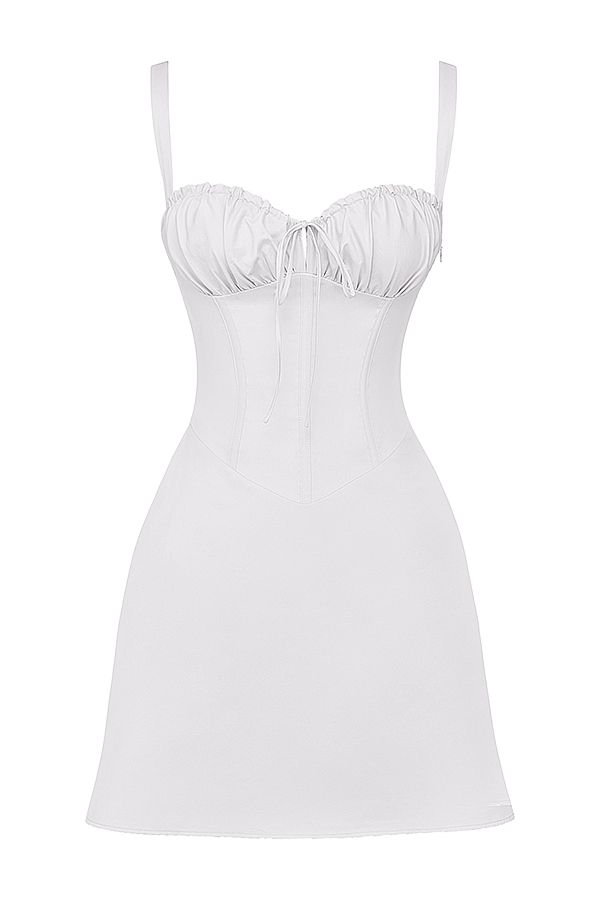 Carlotta  White Corset Mini Dress — image 11