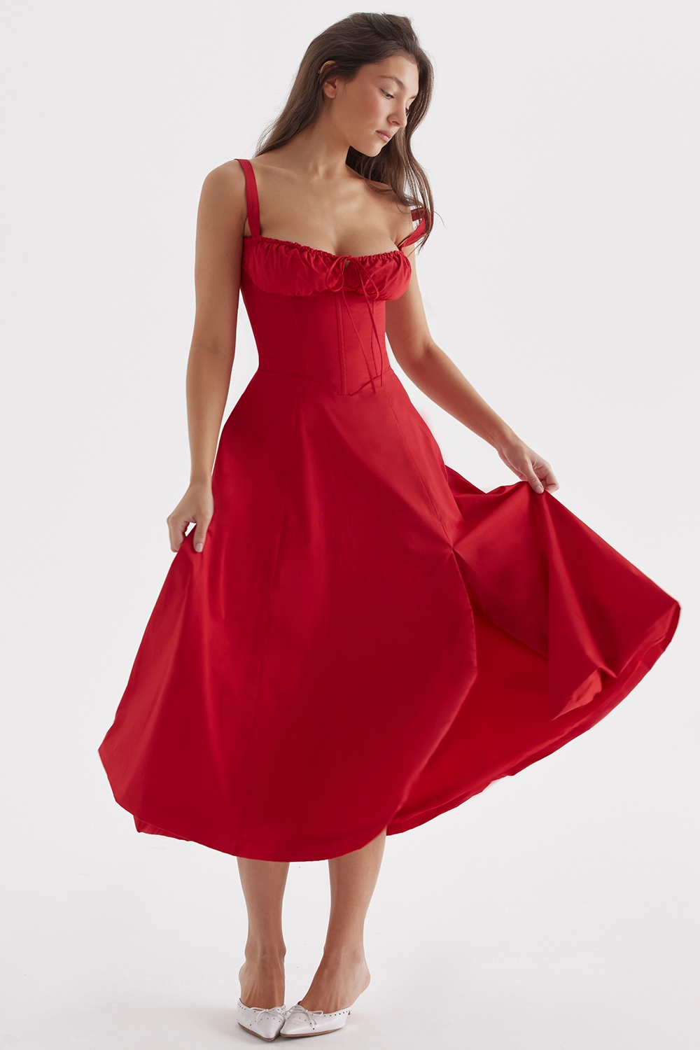 Carmen  Red Rose Bustier Sundress — image 5