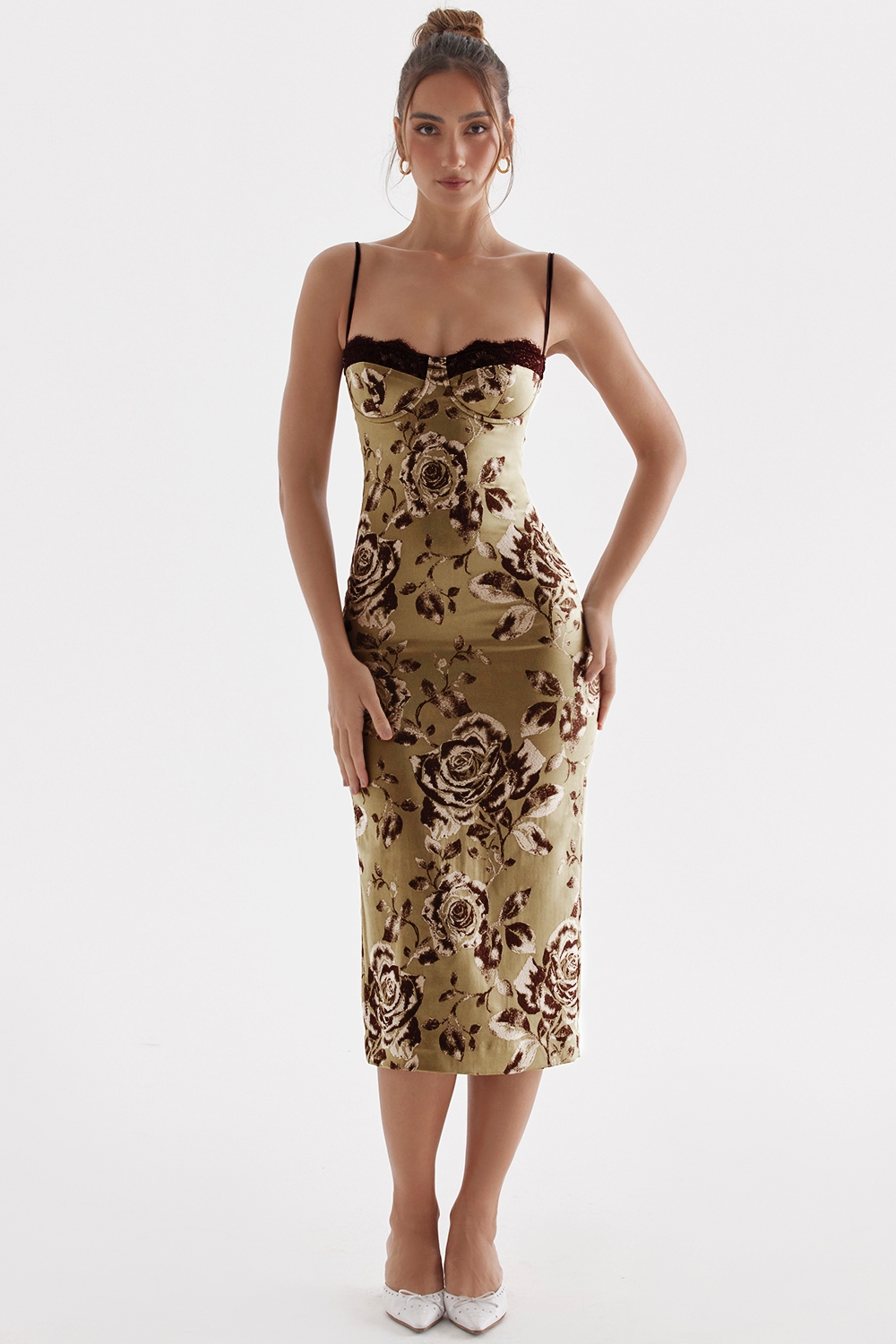 Cassia  Floral Print Midi Dress — image 3