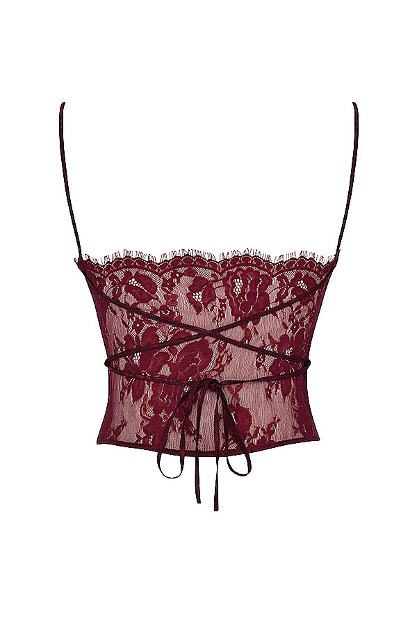 Mistress Rocks Mulberry Satin And Lace Cami Top - SALE — image 12