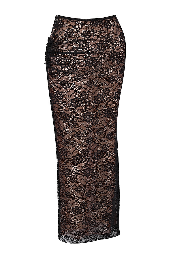 Mistress Rocks Black Lace Maxi Skirt - SALE — image 13