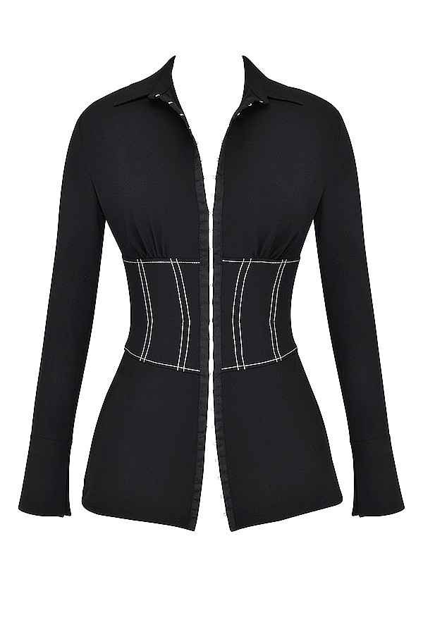 Mistress Rocks Black Corset Shirt - SALE — image 9