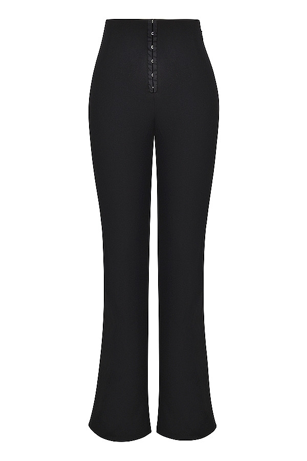 Mistress Rocks Black Skinny Flare Trousers - SALE — image 6