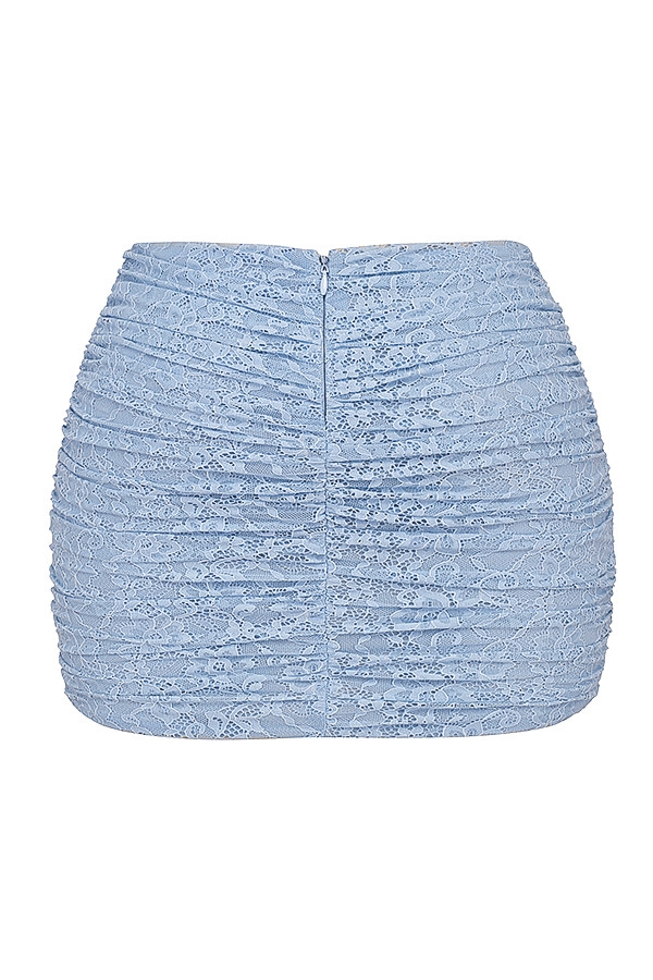 Mistress Rocks Hazy Blue Lace Mini Skirt - SALE — image 10