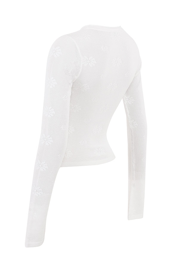 Mistress Rocks Ivory Floral Knit Top - SALE — image 11
