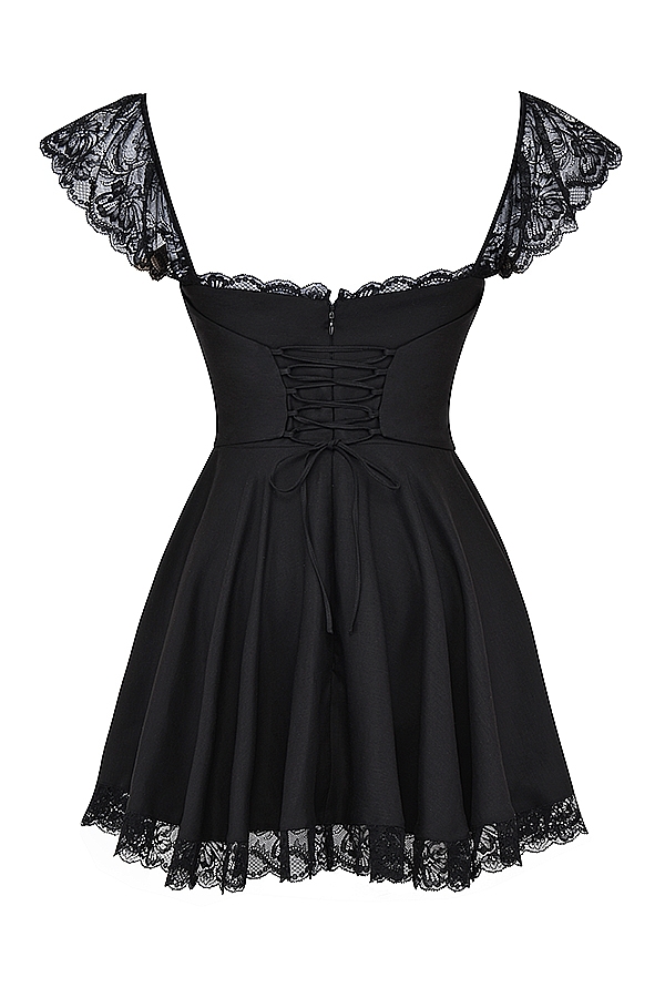 Kaia  Black A-Line Mini Dress — image 18