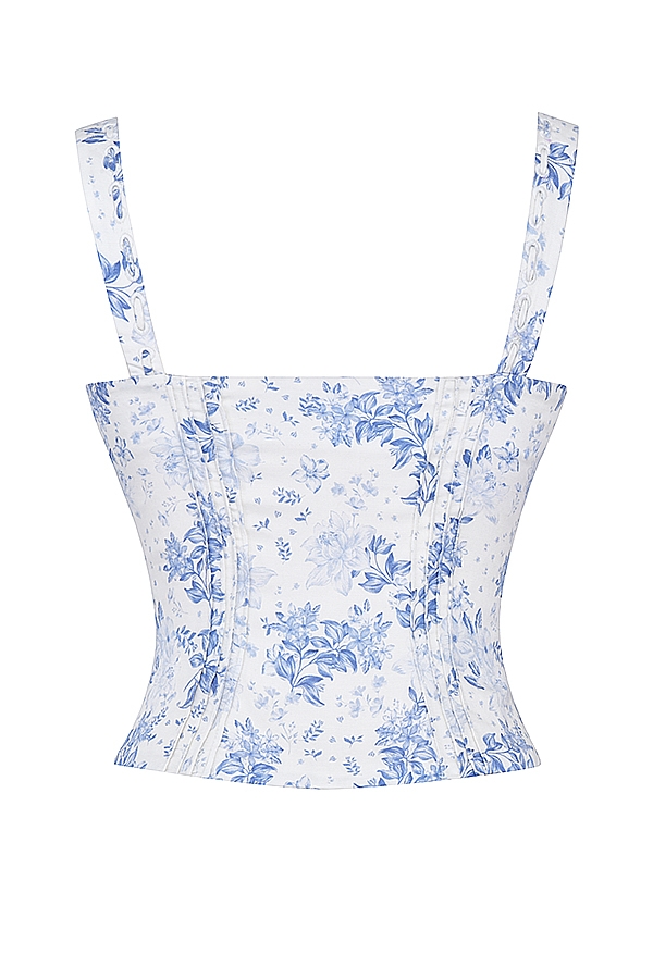 Chicca  Blue Floral Print Top — image 12