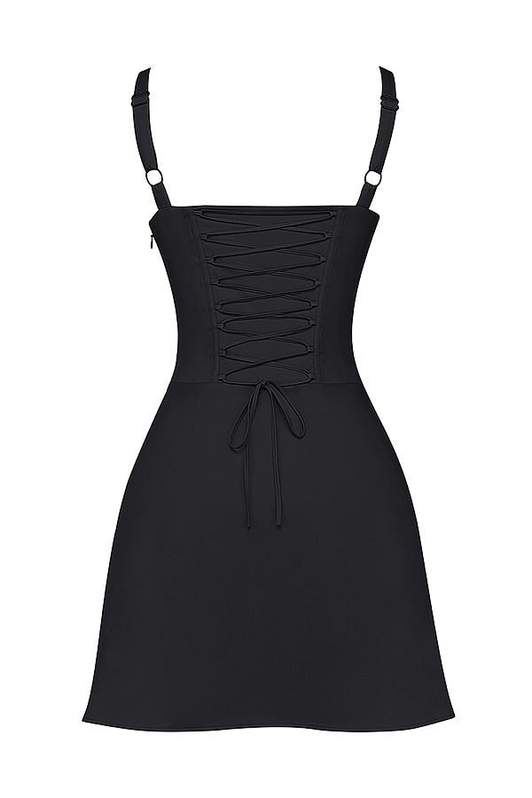 Carlotta  Black Corset Mini Dress — image 14