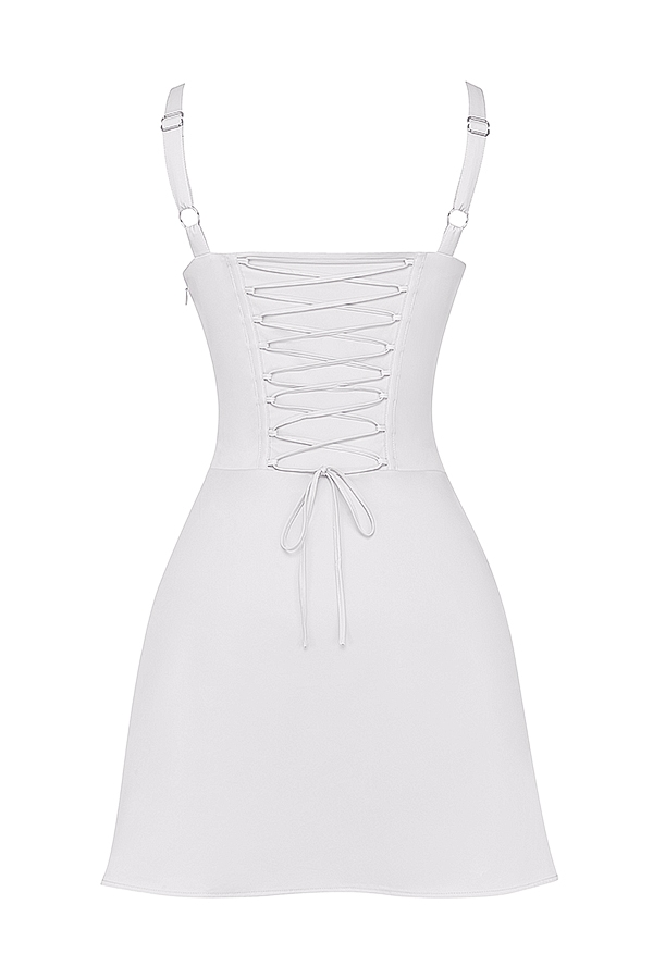 Carlotta  White Corset Mini Dress — image 13