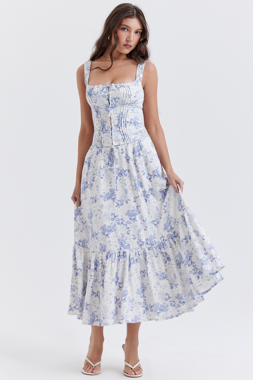 Chicca  Blue Floral Print Top — image 6