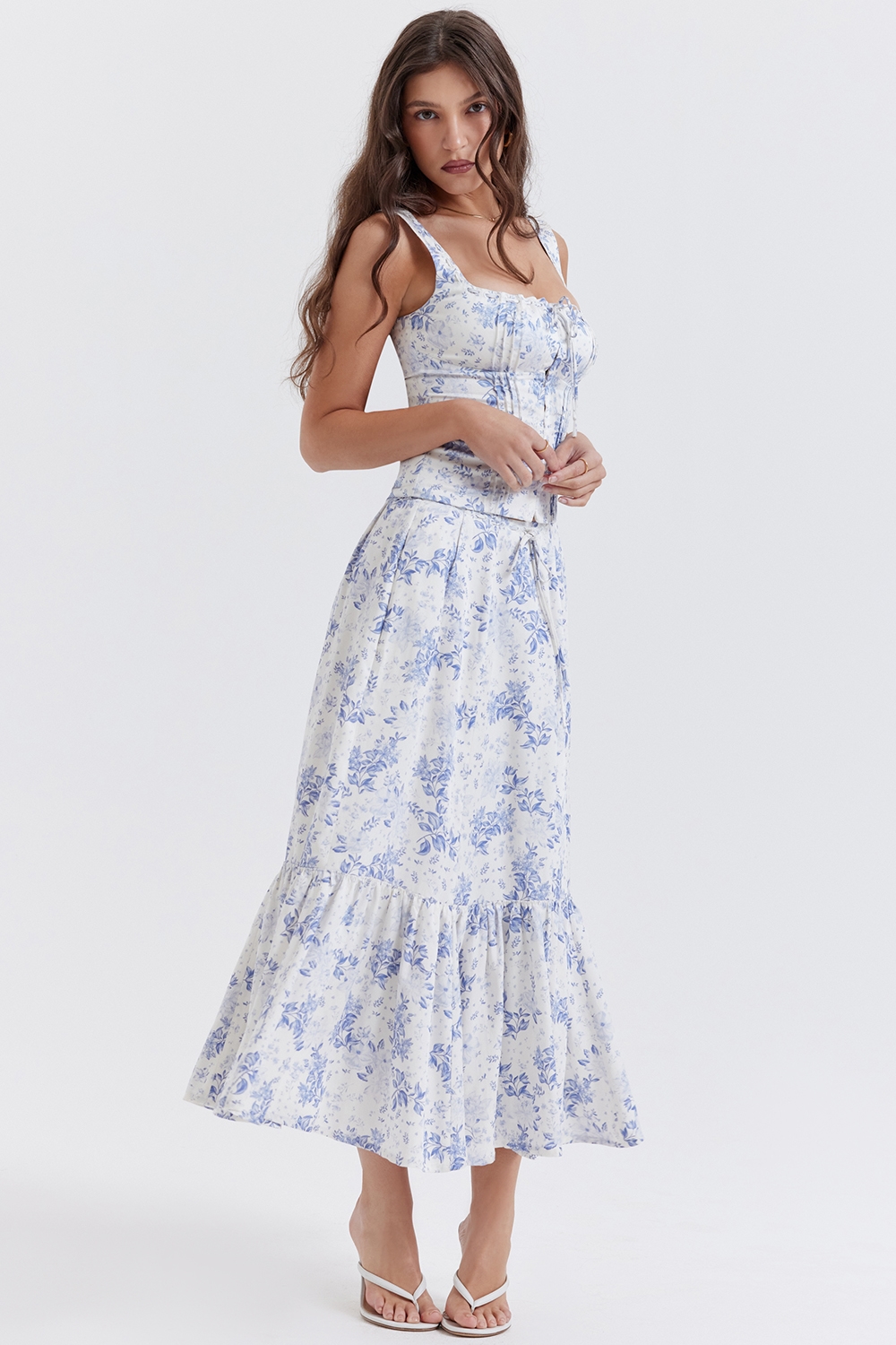 Chicca  Blue Floral Print Top — image 8