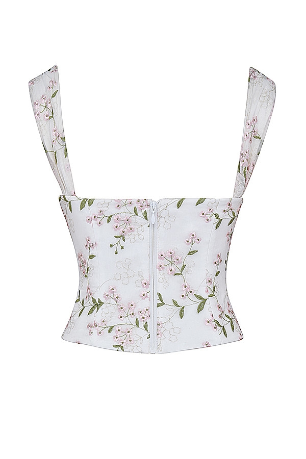 Mistress Rocks White Embroidered Bustier Top - SALE — image 14