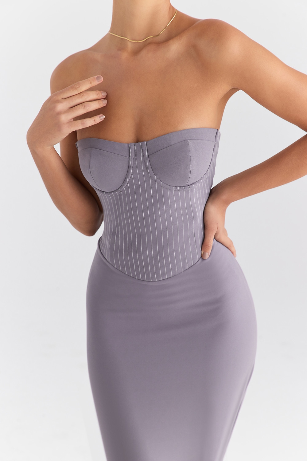 Mistress Rocks Slate Strapless Midi Dress - SALE — image 5