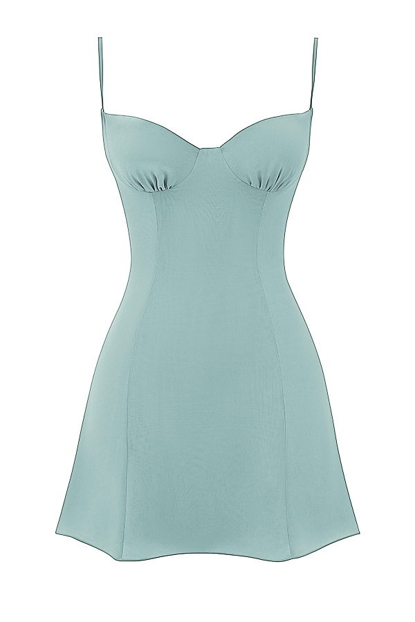 Christiana  Light Jade Mini Dress — image 12