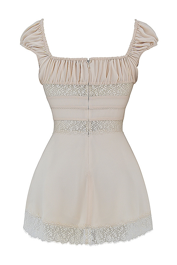 Mistress Rocks Oat Lace Trim Mini Dress - SALE — image 12