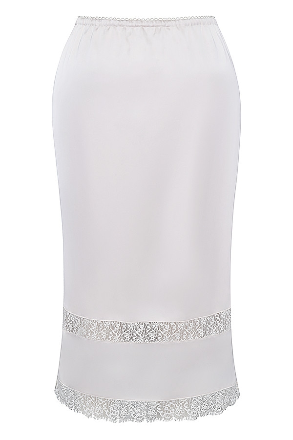 Mistress Rocks Oat Lace Trim Midi Skirt - SALE — image 12