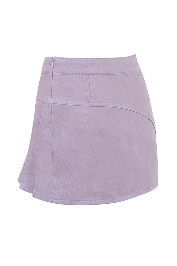 Mistress Rocks Lavender Denim Mini Skirt - SALE — image 11