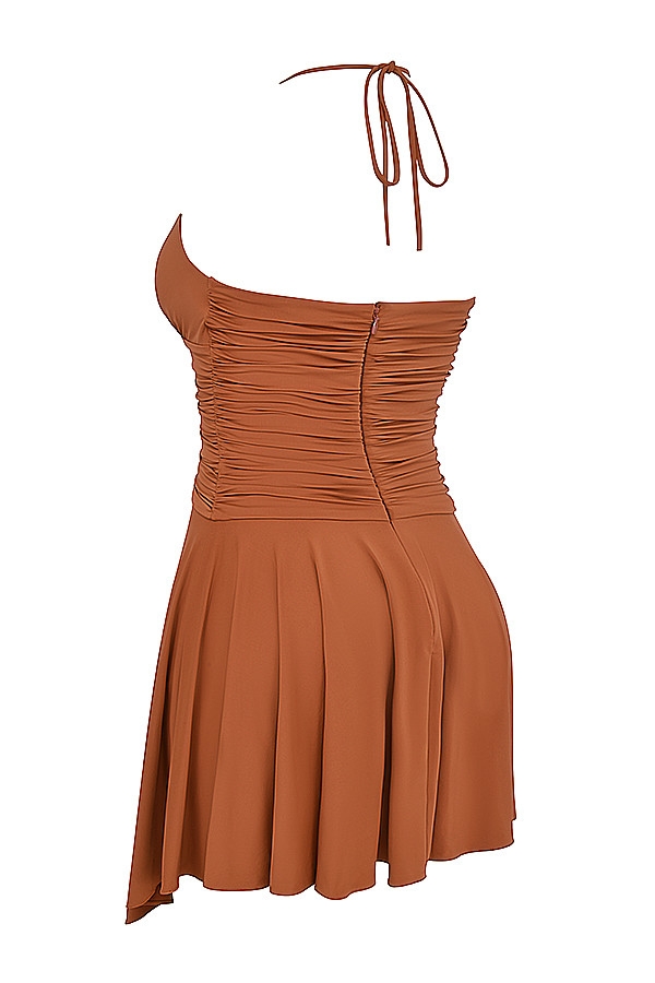 Mistress Rocks Pecan Halter Asymmetric Dress - SALE — image 12