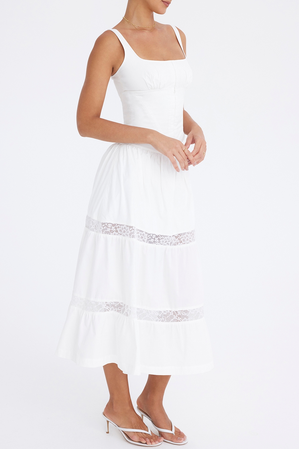 Mistress Rocks White Panelled Midi Skirt - SALE — image 6