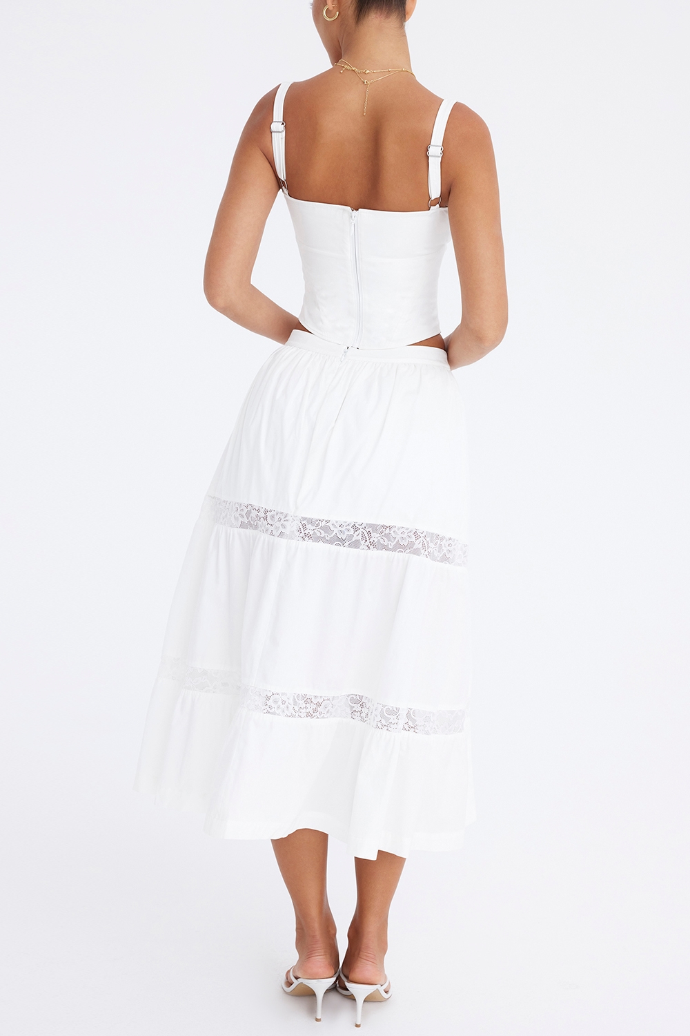 Mistress Rocks White Panelled Midi Skirt - SALE — image 8