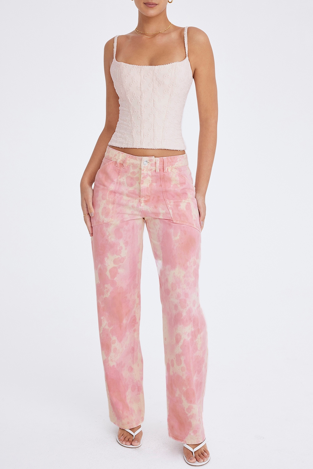 Mistress Rocks Coral Ombre Baggy Jeans - SALE — image 4