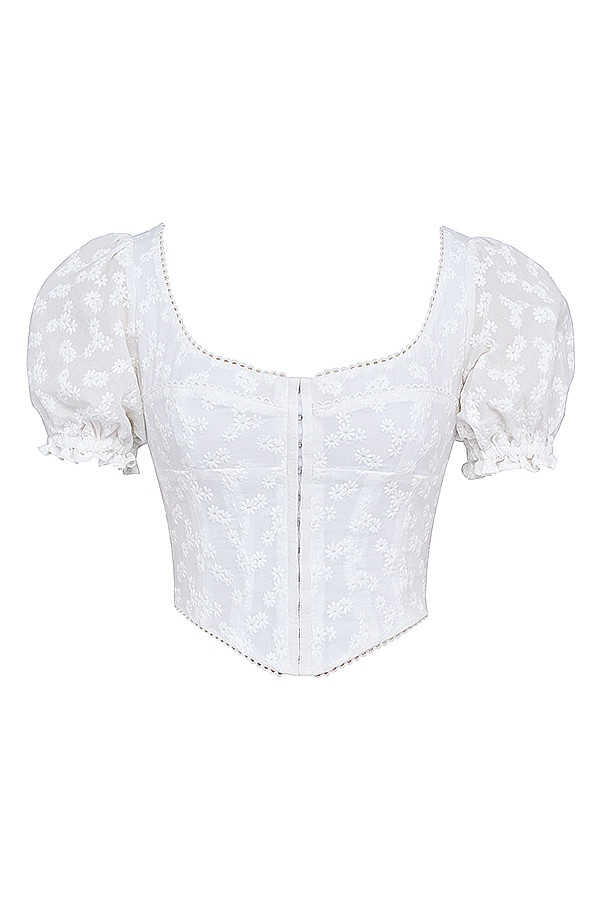 Mistress Rocks White Broderie Anglais Corset - SALE — image 14