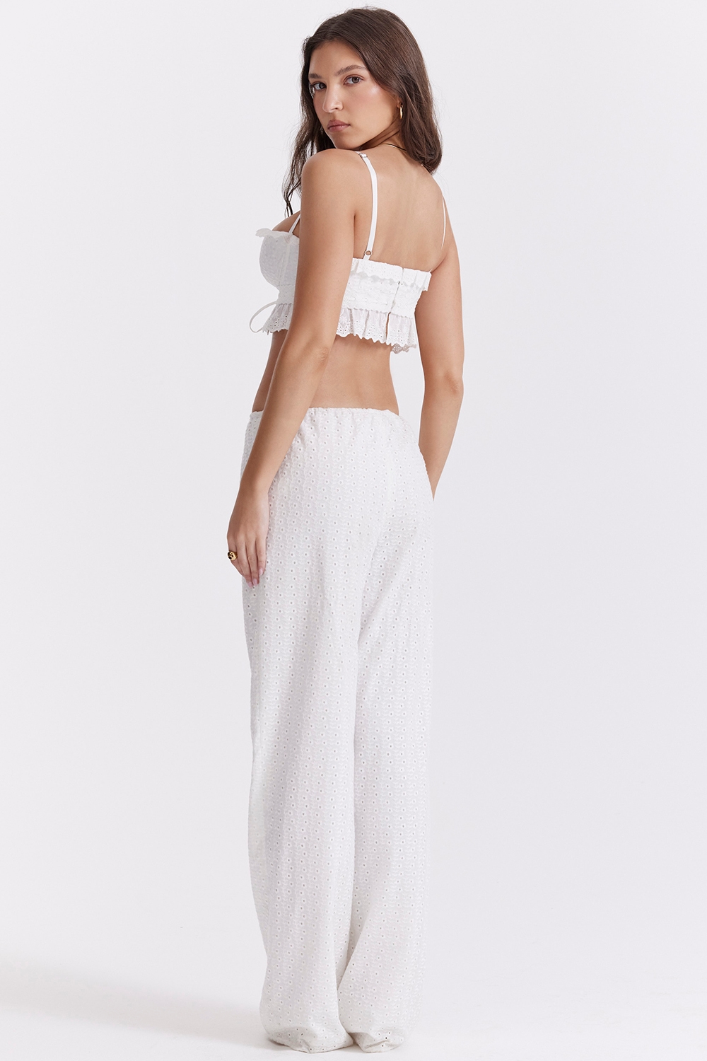 Frankie  White Broderie Anglais Trousers — image 10