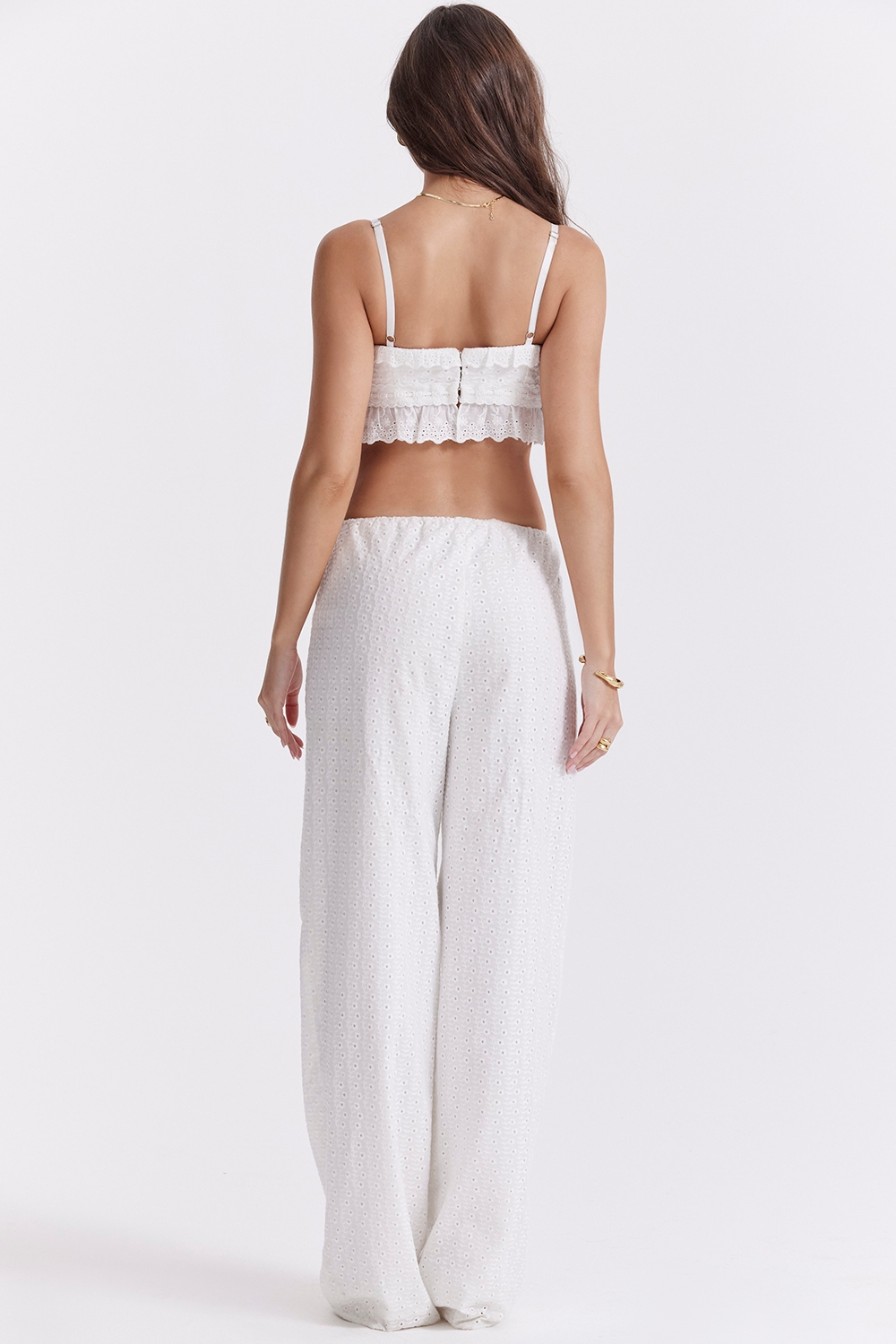 Frankie  White Broderie Anglais Trousers — image 11