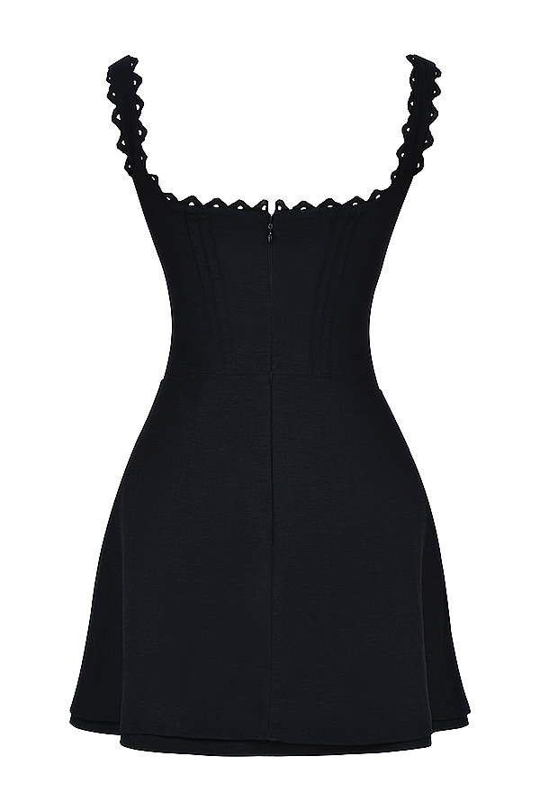 Tilly  Black Pin Tuck Mini Dress — image 18