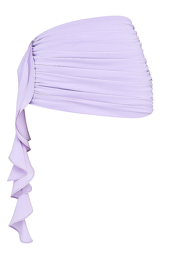 Mistress Rocks Lavender Asymmetric Gathered Mini Skirt - SALE — image 12