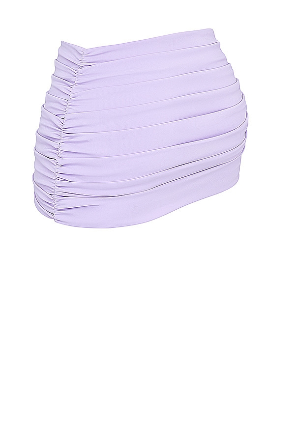 Mistress Rocks Lavender Asymmetric Gathered Mini Skirt - SALE — image 13