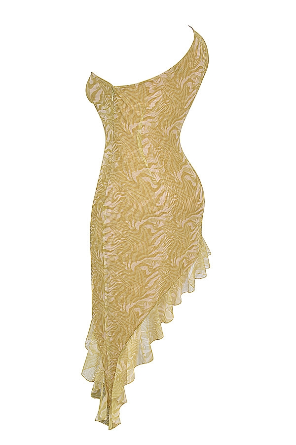 Mistress Rocks Glimmer Print Ruffle Midi Dress - SALE — image 12