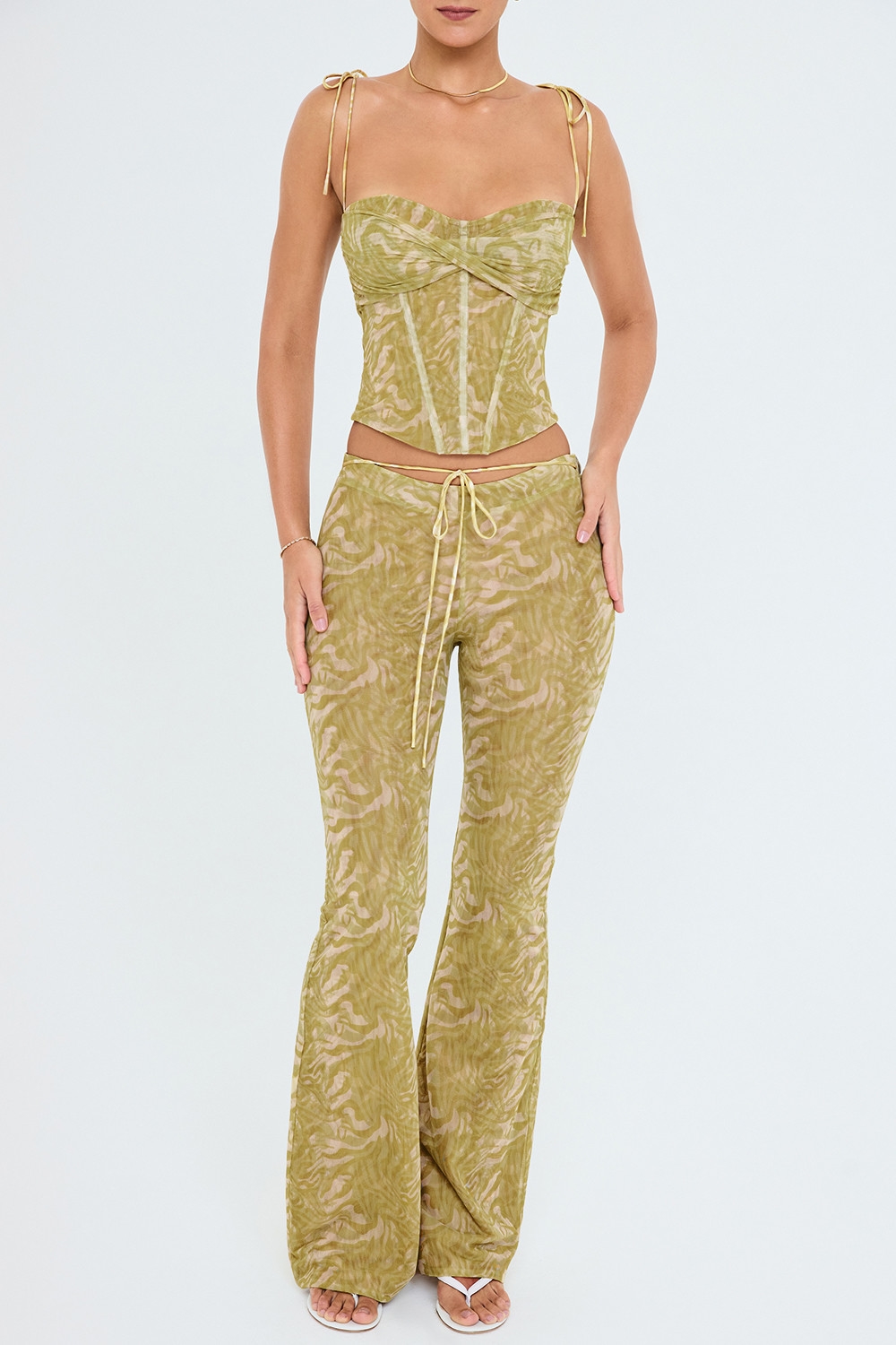 Mistress Rocks Olive Print Trousers - SALE — image 3