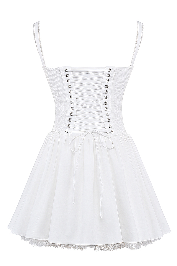 Pietra  White Corset Mini Dress — image 21